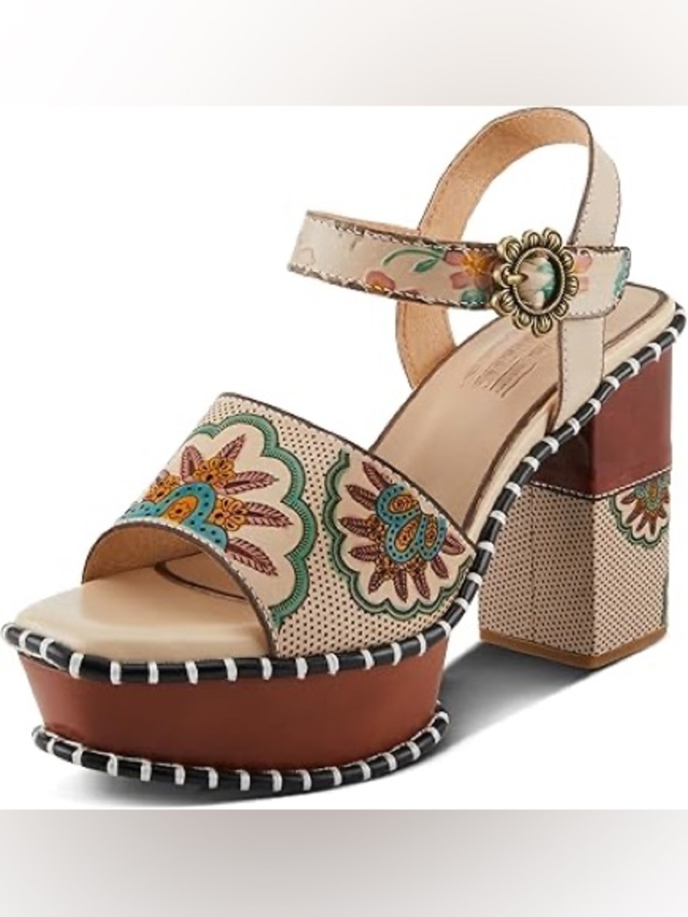 SPRING STEP SHOES gogetem sandals in Cream Sz37 NWOT